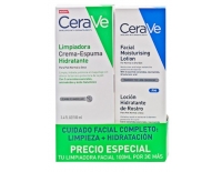 CeraVe Pack Loción Facial Hidratante PM 50 ml + Crema-Espuma Limpiadora 100 ml