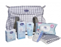 Chicco Baby Natural Sensation Bolso 5 Productos con Cambiador Vichy Gris