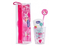 Chicco Baby Cepillo de Dientes Set Dental +36 Meses Rosa