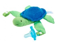 Dr Brown's Cadenita Peluche Sujetachupetes Tortuga + Chupete de Silicona de 1 Sola Pieza +0 Meses Azul