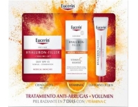 Eucerin Hyaluron-Filler Volume-Lift Crema Día Piel Seca 50ml+Contorno de Ojos 15ml+Vitamin C 8ml