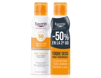 Eucerin Solar Corporal Sensitive Protect Spray Transparente Toque Seco (SPF50) DUPLO 200 + 200 ml