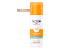 Eucerin Solar Facial Gel-Crema Toque Seco Piel Grasa (SPF50+) COLOR Tono Medio 50 ml