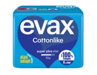 Evax Compresa Cottonlike Superplus Con Alas 10 Unidades