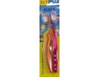 Kin Cepillo Dental Infantil Duplo 2 x 1 Naranja-Rosa