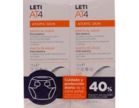 LetiAT4 Pasta al Agua DUPLO Crema Pañal Piel Atópica y Seca 75 gr + 75 gr 40% Descuento en la 2ª Unidad