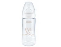 Nuk Biberón 300 ml Silicona 6-18 Meses Tetina Flujo Variable Blanco