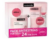Suavinex Cosmética Mamás Antiestrías con Rosa Mosqueta Pack 400 ml + REGALO 100 ml