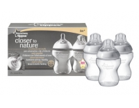 Tommee Tippee Biberón Closer to Nature +0 Meses de Silicona Triplo 260 ml + 260 ml + 260 ml 3 Unidades