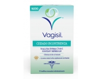 Vagisil Cuidado Incontinencia Toallitas Intimas 2 en 1 12 Toallitas