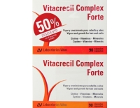 Vitacrecil Complex Forte Para el Cabello y Uñas DUPLO 90 + 90 Cápsulas 50% DESCUENTO 2º ENVASE
