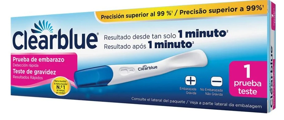 Clearblue Test de Embarazo Con Detencion Rapida 1 Prueba