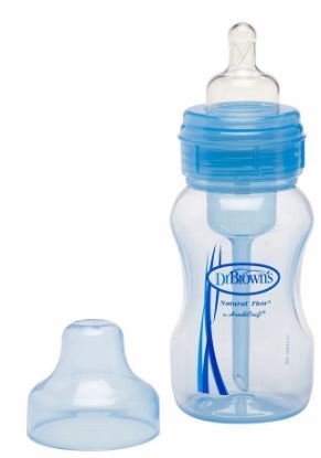 Biberón anticólicos boca ancha EasyStart 240ml - In the clouds Azul