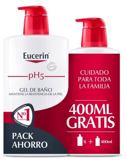 Eucerin pH5 Gel Baño 1 Litro + REGALO 400 ml