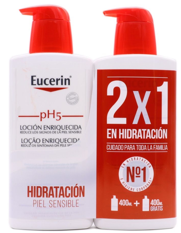 Eucerin pH5 Locion Enriquecida Corporal 2 x 1 400 ml + 400 ml