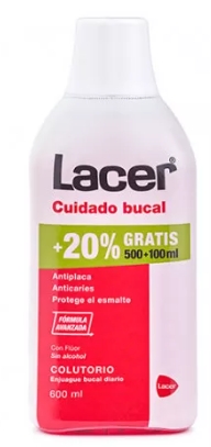 Lacer Anticaries Colutorio Sin Alcohol 500 ml + REGALO 100 ml