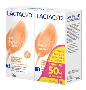 Lactacyd Íntimo Gel DUPLO 200 ml + 200 ml 50% Descuento 2ª Unidad