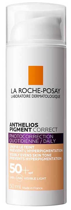 La Roche Posay Anthelios Solar Facial Pigment Correct COLOR Medio Crema Manchas (FPS50+) 50 ml