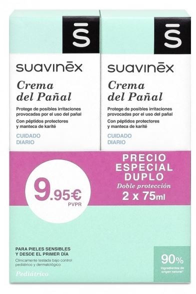 Suavinex Cosmética Bebés Crema del Pañal DUPLO 75 ml + 75 ml