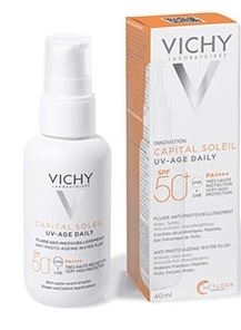 Vichy Solar Facial Capital Soleil UV-AGE DAILY (SPF/FPS50+) Fluido Antifotoenvejecimiento 40 ml
