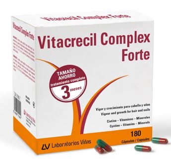Vitacrecil Complex Forte Para el Cabello y Uñas 180 Cápsulas