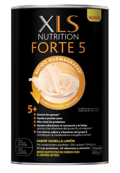 XLS Nutrition Forte5 Batido Quemagrasas 400 gr Sabor Vainilla